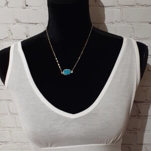 Blue crystal stone necklace